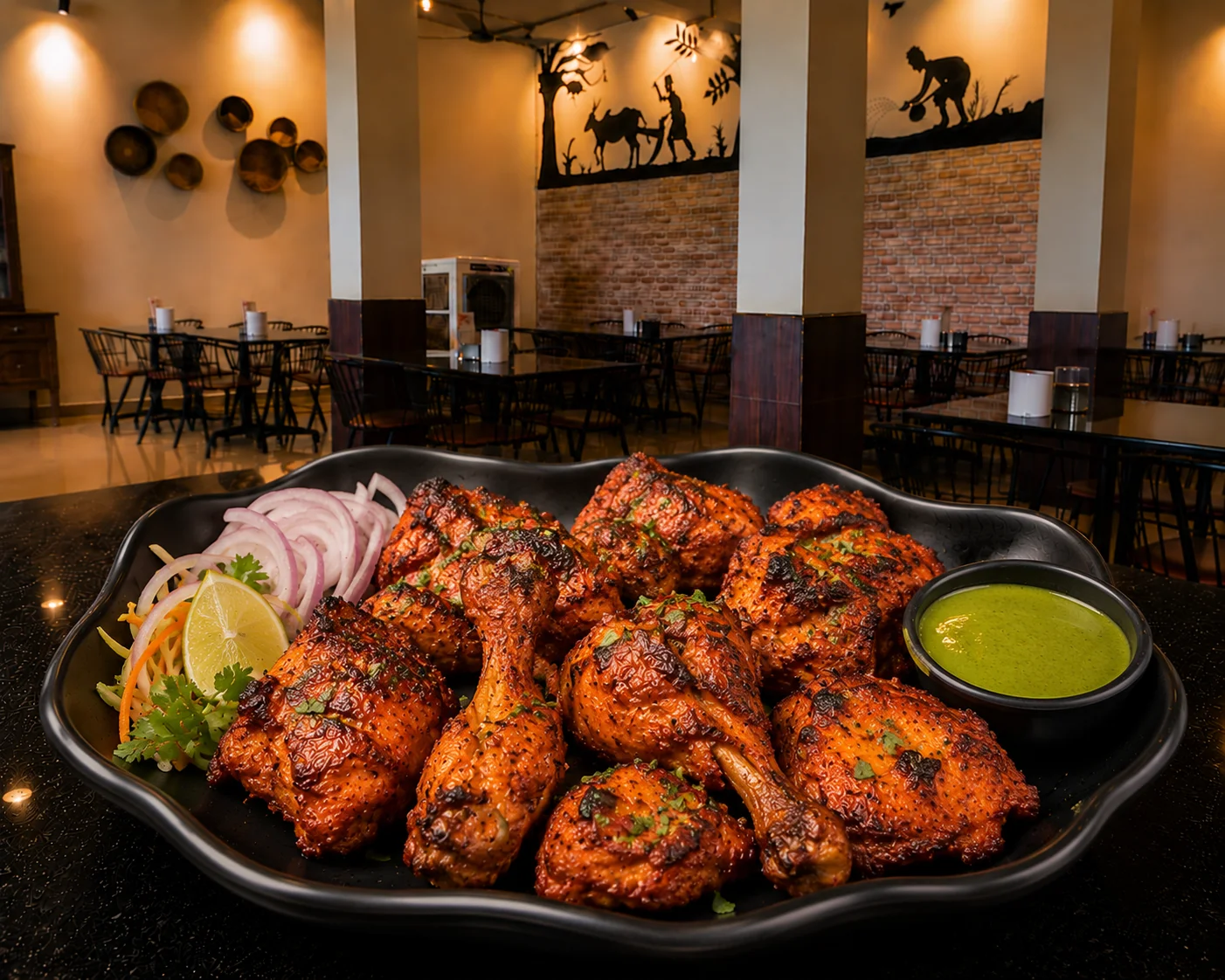 Chicken Tandoor - Non-Veg dish at The Farmer's Kitchen Shirwal